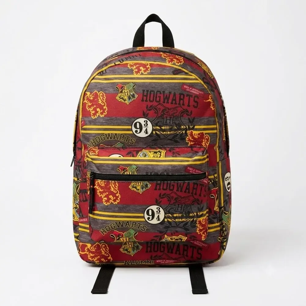 Harry Potter Backpack Hogwarts 9 3/4 School Witchcraft Red Yellow OS Unisex